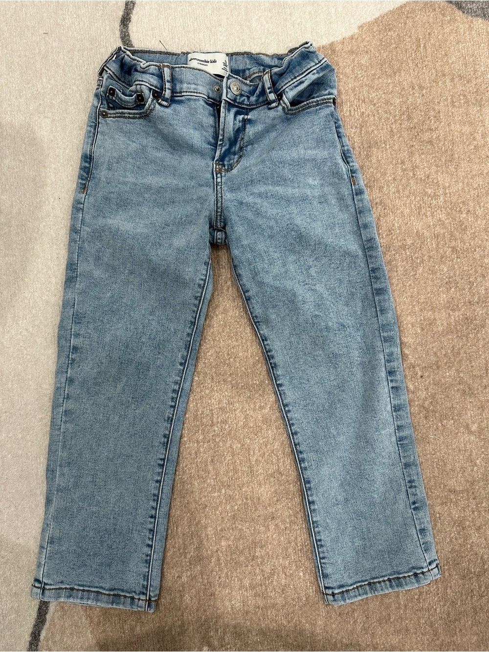 abercrombie kids light blue straight leg jeans